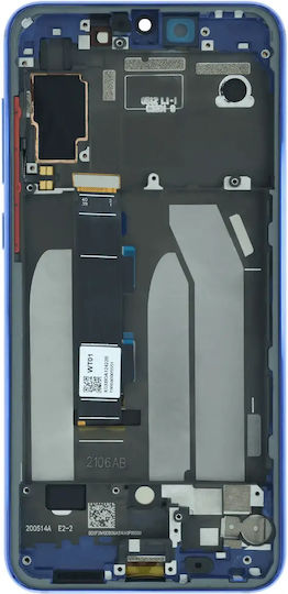 OLED Ersatzbildschirm mit Rahmen Xiaomi Mi 9 Se Service Pack Blau