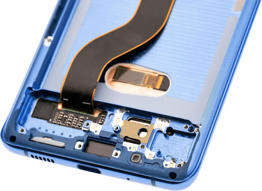 OLED Ersatzbildschirm für Samsung Galaxy S20+ 5G mit Rahmen Plus Aura Blau