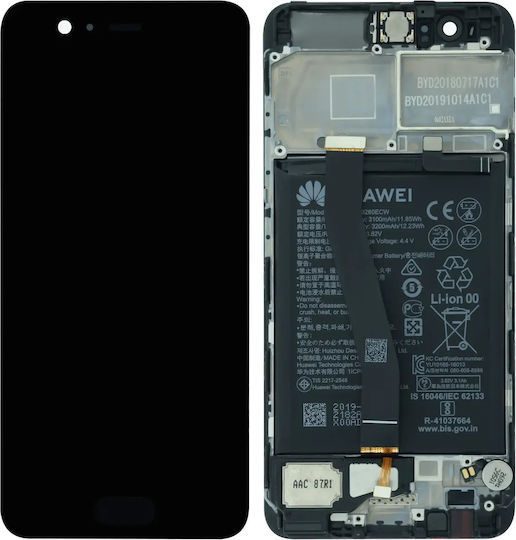 Lcd Assembly Frame Huawei P10 Genuine Oem Black