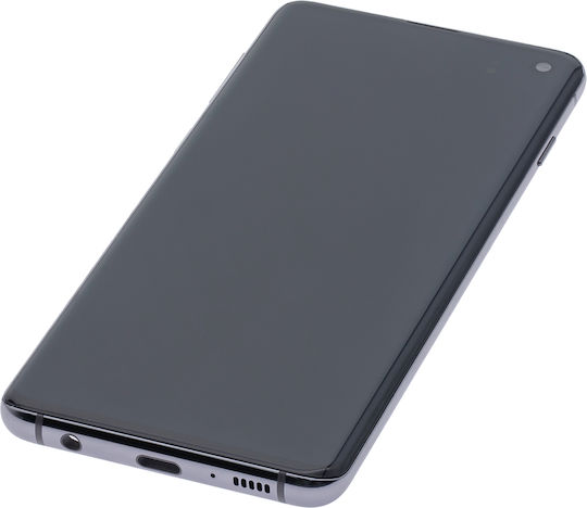 Oled Assembly cu ramă Samsung Galaxy S10 Service Pack Prism Ceramic Negru