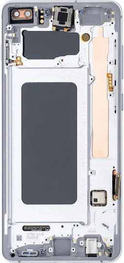 OLED модул с рамка Samsung Galaxy S10 Plus aftermarket Plus Prism бял
