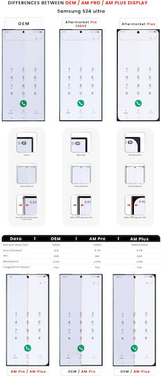 OLED Асембли Рамка Samsung Galaxy S24 Ultra US & International Version Aftermarket Plus Titanium Черен