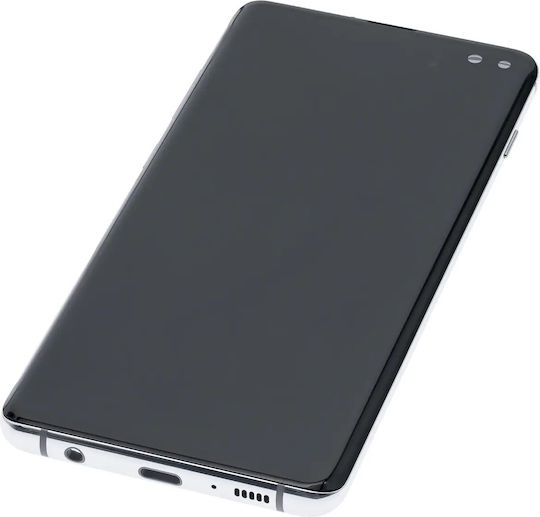 OLED модул с рамка Samsung Galaxy S10 Plus aftermarket Plus Prism бял