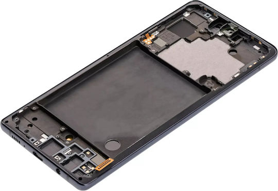 OLED Montage Rahmen Samsung Galaxy A71 5G A716U 2020 Service Pack Prism Cube Schwarz