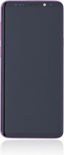 OLED Ersatzbildschirm für Samsung Galaxy S9 Plus mit Rahmen Lila