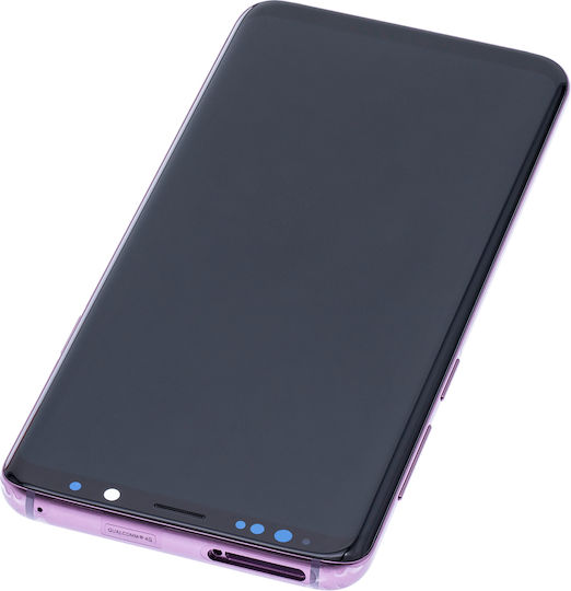 OLED Ersatzbildschirm für Samsung Galaxy S9 Plus mit Rahmen Lila