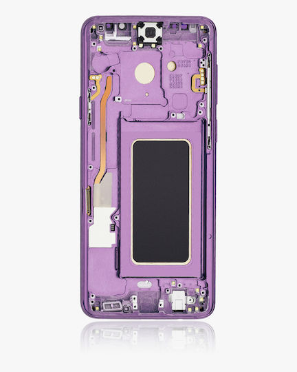 OLED Ersatzbildschirm für Samsung Galaxy S9 Plus mit Rahmen Lila