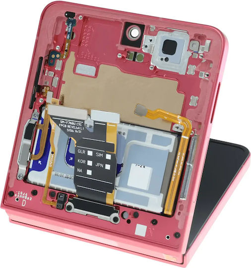 Inner Oled Assembly Frame Samsung Galaxy Z Flip 7 5g Us & International Service Pack Coral Red