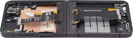Innen-OLED-Baugruppe mit Rahmen für Samsung Galaxy Z Flip 6 5G US & International Aftermarket Plus Schwarz