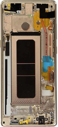 Oled Assembly Frame Samsung Galaxy Note 8 Service Pack Maple Gold