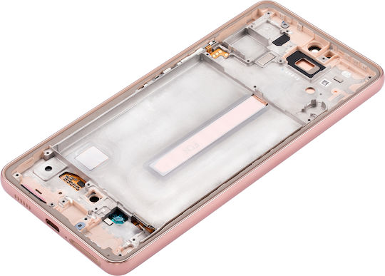 OLED Ersatzbildschirm mit Rahmen Samsung Galaxy A53 5G A536 2022 Service Pack Pfirsich