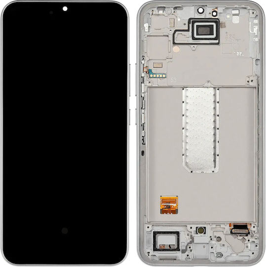 Oled Assembly Frame Compatible Samsung Galaxy A34 5g A346 2023 Service Pack Silver