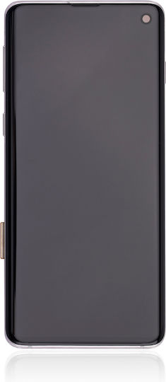 Oled Assembly Frame Samsung Galaxy S10 Service Pack Prism White