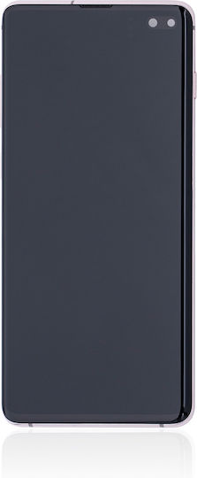 OLED модул с рамка Samsung Galaxy S10 Plus Service Pack керамично бяло