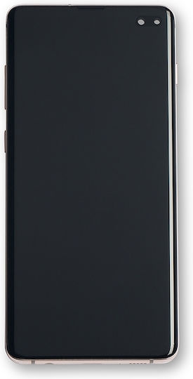 OLED модул с рамка Samsung Galaxy S10 Plus Service Pack керамично бяло