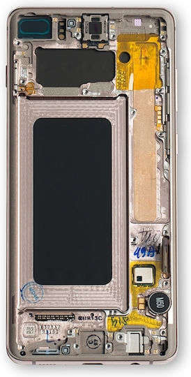 OLED модул с рамка Samsung Galaxy S10 Plus Service Pack керамично бяло