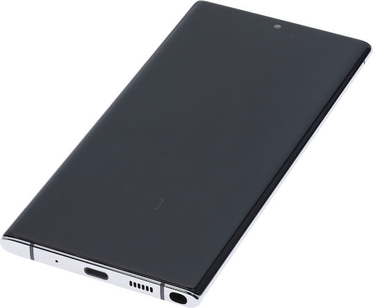 OLED модул с рамка Samsung Galaxy Note 10 Plus 5G Service Pack Aura White
