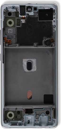OLED Асембли Рамка Samsung Galaxy A51 5G A516 2020 Non-Verizon 5G UW Рамка Сервизен Пакет Prism Cube Бял