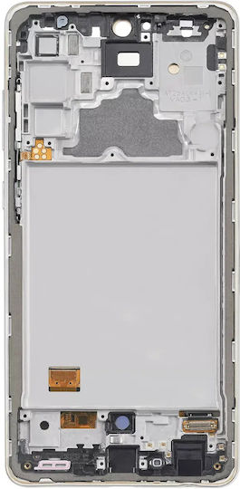 Oled Assembly Frame Samsung Galaxy A72 A725 2021 Aftermarket Plus Awesome White