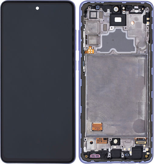 OLED модул с рамка Samsung Galaxy A72 A725 2021 Service Pack Лилав