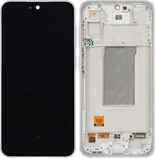 OLED Montage Rahmen Samsung Galaxy A36 5G A366 2025 Service Pack Weiß