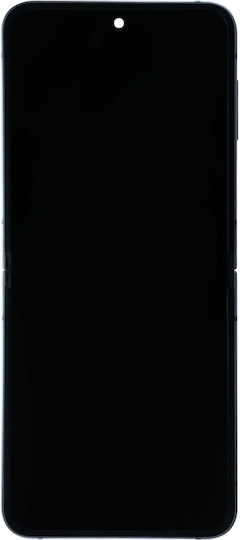 Innen-OLED-Baugruppe mit Rahmen Samsung Galaxy Z Flip 7 Fe 5G Service Pack Weiß