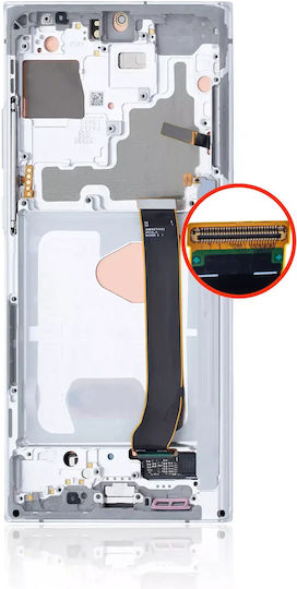 Oled Асембли Рамка Samsung Galaxy Note 20 Ultra 5g Service Pack Мистик Бял