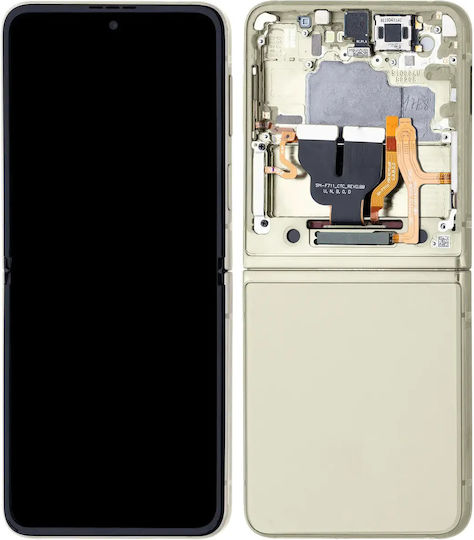 Inner Oled Assembly Frame Samsung Galaxy Z Flip 3 5g Us & International Service Pack Cream
