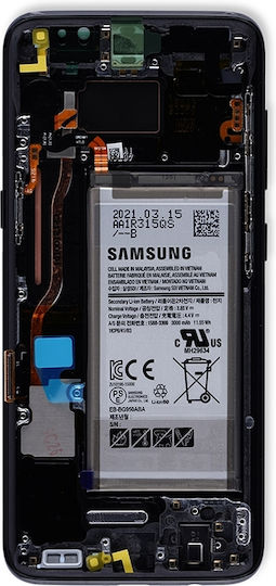 Oled Assembly Frame Samsung Galaxy S8 Service Pack Arctic Silver