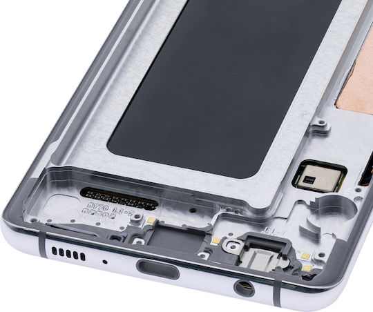 Oled Assembly Frame Samsung Galaxy S10 Plus Service Pack Prism White