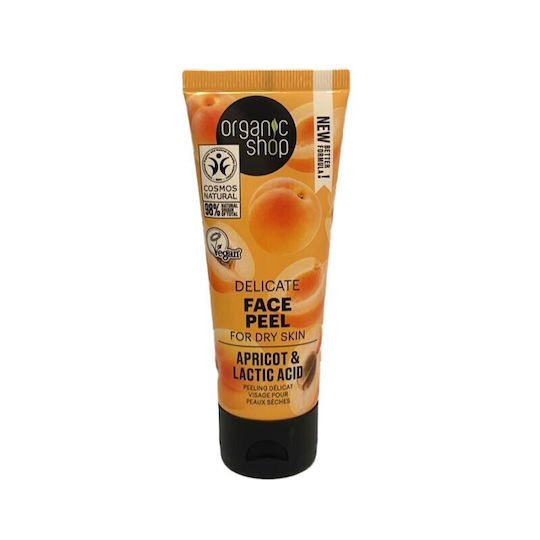 Organic Shop Delicate Apricot & Mango Κρέμα για Peeling Προσώπου 75ml