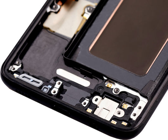 OLED Montage Rahmen Samsung Galaxy S8 Makel Grad B Mitternachts-Schwarz