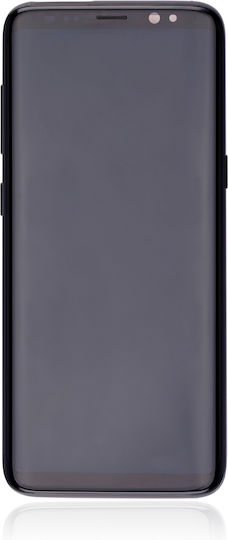 OLED Montage Rahmen Samsung Galaxy S8 Makel Grad B Mitternachts-Schwarz