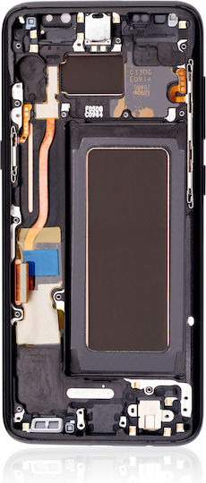OLED Montage Rahmen Samsung Galaxy S8 Makel Grad B Mitternachts-Schwarz