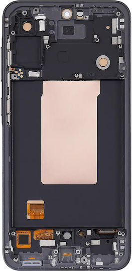 OLED Ersatzbildschirm mit Rahmen Samsung Galaxy A56 5G A566 2025 6,62" Aftermarket Plus Graphit