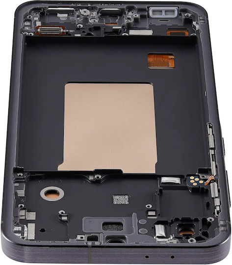 OLED Ersatzbildschirm mit Rahmen Samsung Galaxy A56 5G A566 2025 6,62" Aftermarket Plus Graphit