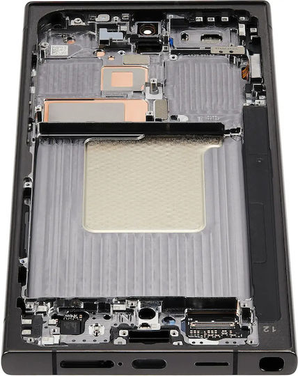 OLED Ersatzbildschirm mit Rahmen Samsung Galaxy S24 Ultra Service Pack Titanium Schwarz