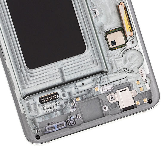 OLED Ersatzbildschirm mit Rahmen Samsung Galaxy S10 Service Pack Prisma Grün