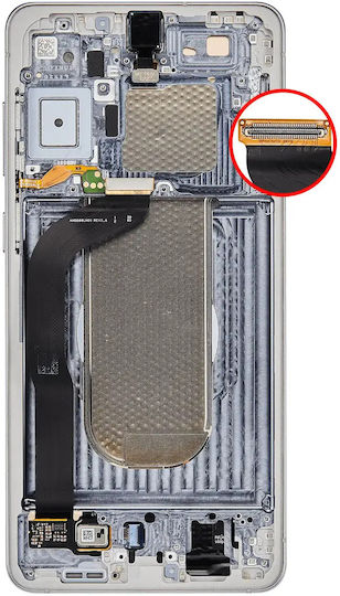 Oled Assembly Frame Samsung Galaxy S25 Edge Us & International Version Aftermarket Plus Titanium Silver