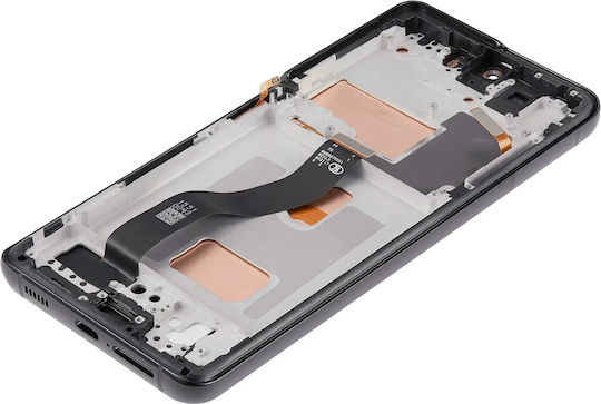 Lcd Assembly Frame Without Fingerprint Sensor Samsung Galaxy S21 Ultra Us & International Aftermarket Incell Phantom Black