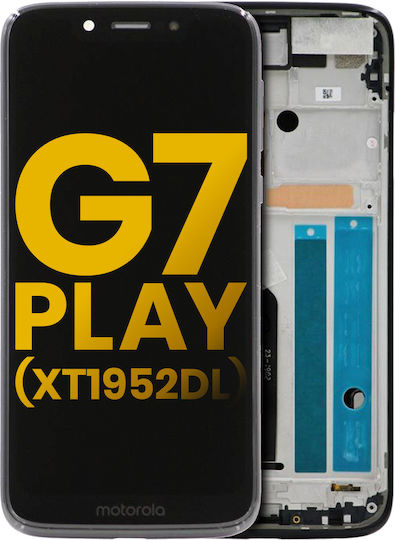 Lcd Assembly Frame Motorola Moto G7 Play Xt1952 2019 T-mobile Revvlry Genuine Oem Starry Black