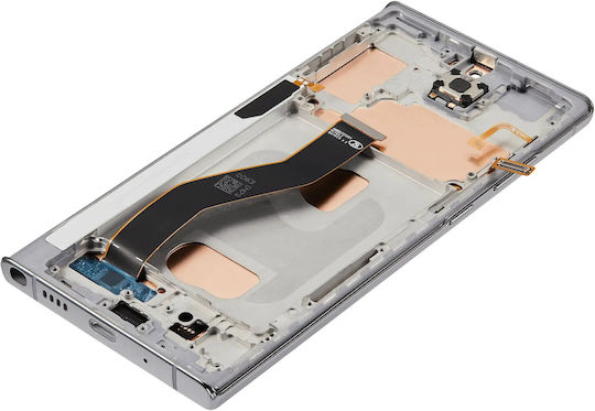 Lcd Assembly Frame Without Fingerprint Sensor Samsung Galaxy Note 10 Plus Aftermarket Plus Incell Aura White