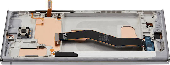 Lcd Assembly Frame Without Fingerprint Sensor Samsung Galaxy Note 10 Plus Aftermarket Plus Incell Aura White
