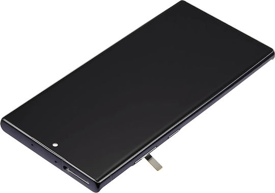 Lcd Asamblare cu ramă fără senzor de amprentă Samsung Galaxy Note 10 Plus aftermarket Plus Incell Aura Negru