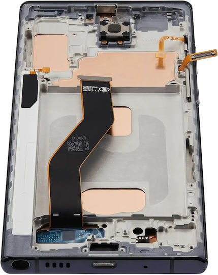 Lcd Asamblare cu ramă fără senzor de amprentă Samsung Galaxy Note 10 Plus aftermarket Plus Incell Aura Negru