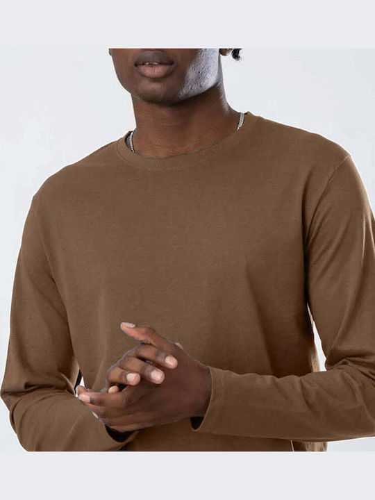 Long Sleeve Brown Blouse