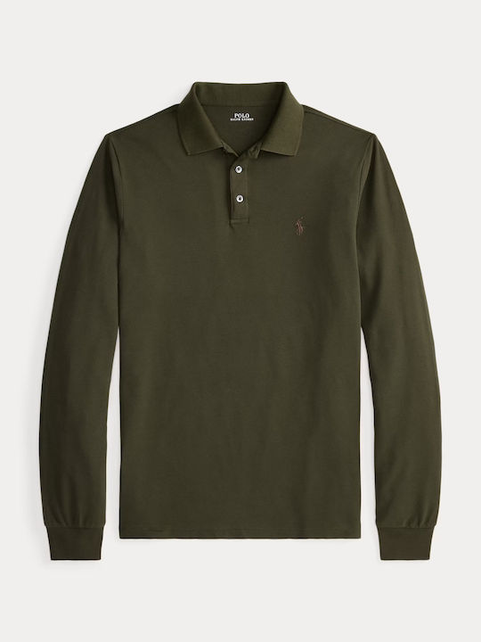 Custom Polo Herrenbluse Olive
