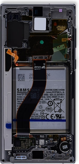 Oled Assembly Frame Samsung Galaxy Note 10 Service Pack Aura Glow Silver