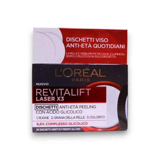 L'Oreal Paris Peeling Pads Προσώπου 30τμχ