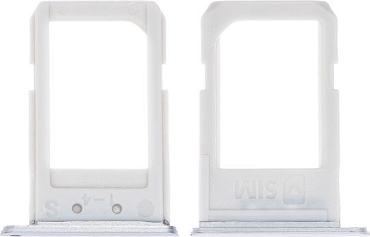 Sim Card Tray Samsung Galaxy S6 Edge Plus White Pearl Silver